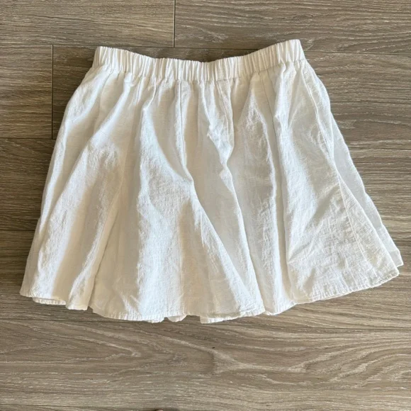 Jacquie The Label Pleated Crisp Cotton Skirt in White sz Medium - Picture 5 of 7